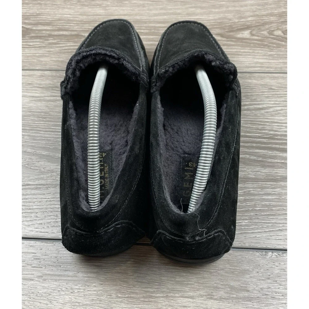 M. Gemi Men's Lined Moccasin Driving‎ Loafer Black Size 43 US 10